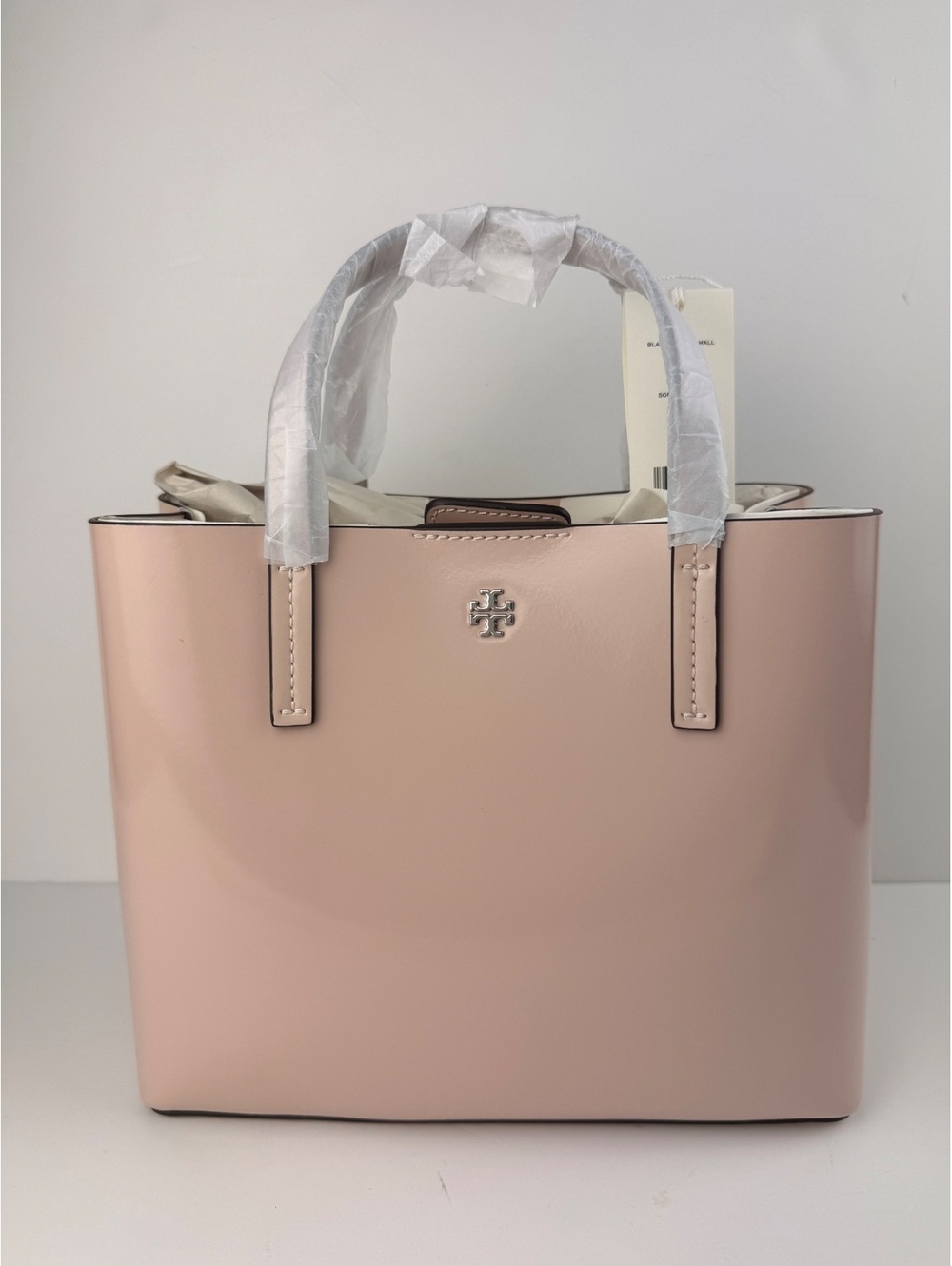 Tory Burch Blake Patent Small Tote Bag Soft Pink